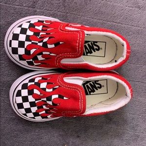 Toddler checker flame vans